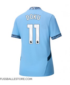 Günstige Manchester City Jeremy Doku #11 Heimtrikot Damen 2024-25 Kurzarm